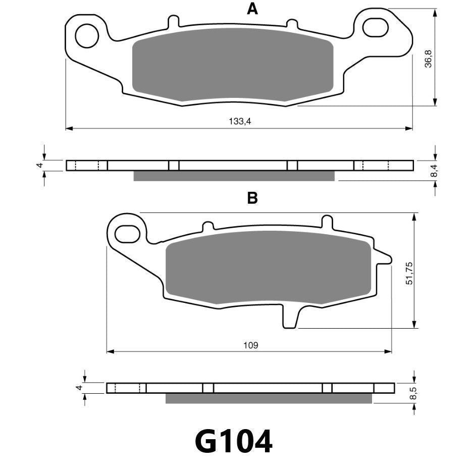 GOLDFREN BRAKE PAD G104