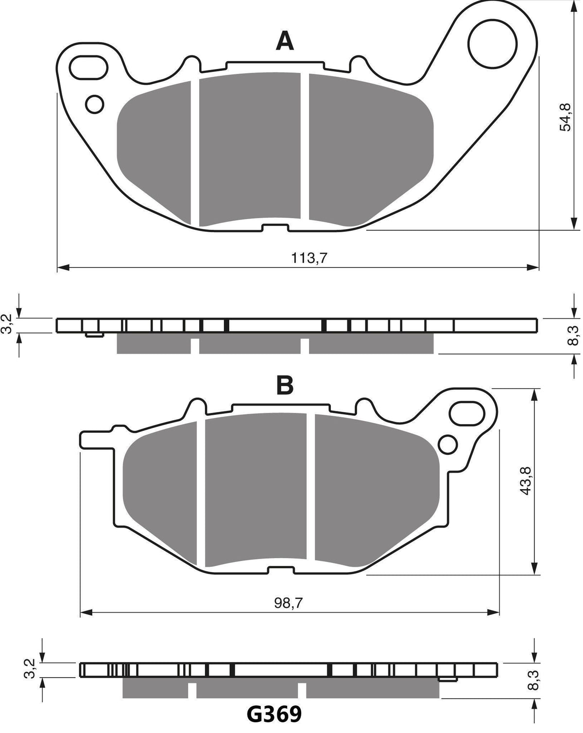 GOLDFREN BRAKE PAD G369