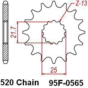 MOTRIX FRONT SPROCKET 95F-0565-14