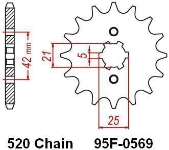 MOTRIX FRONT SPROCKE 95F-0569-12