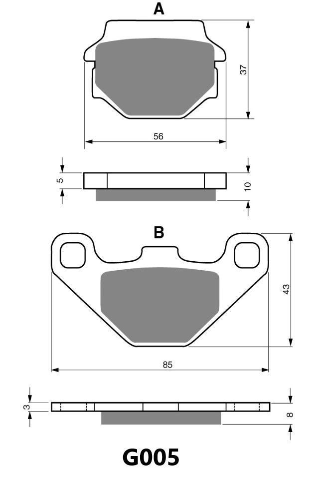 GOLDFREN BRAKE PAD G005