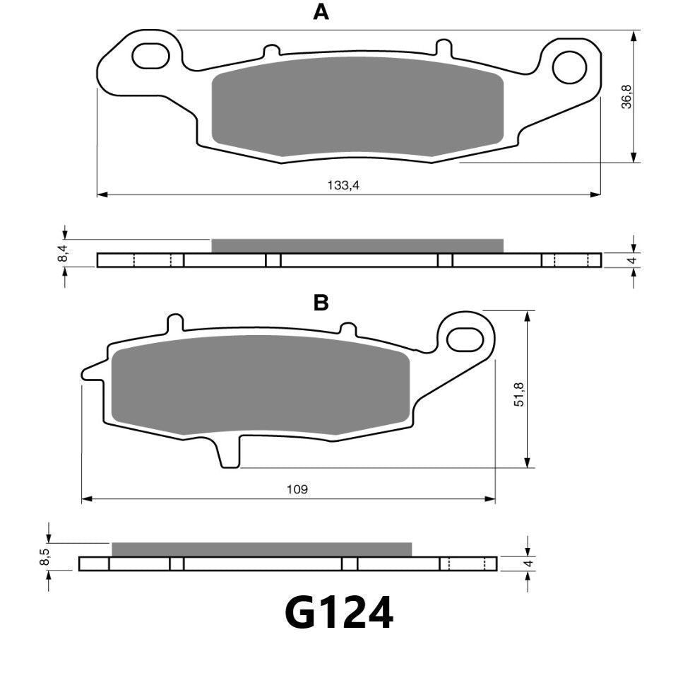GOLDFREN BRAKE PAD G124