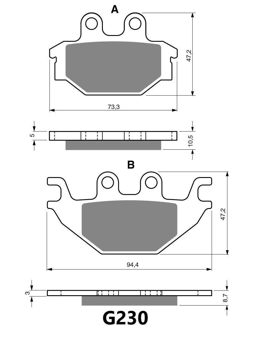 GOLDFREN BRAKE PAD G230