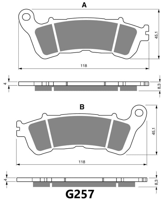 GOLDFREN BRAKE PAD G257