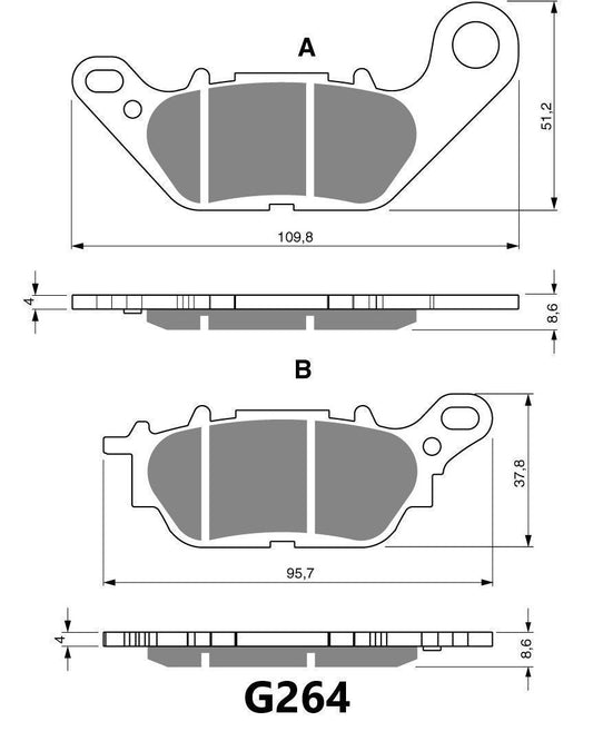 GOLDFREN BRAKE PAD G264