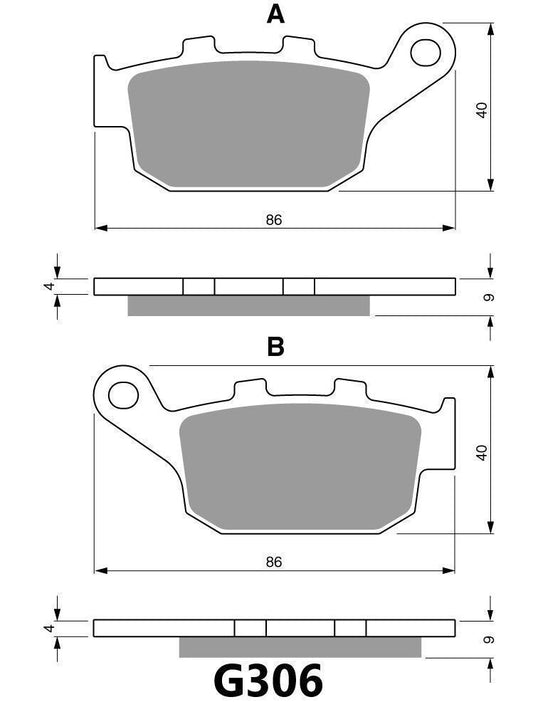 GOLDFREN BRAKE PAD G306
