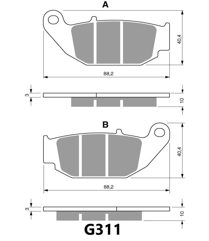 GOLDFREN BRAKE PAD G311