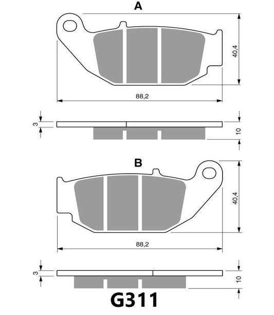 GOLDFREN BRAKE PAD G311