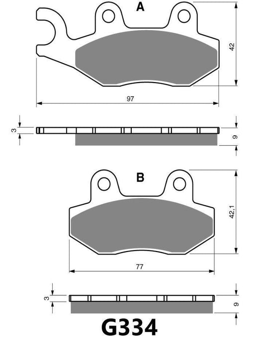 GOLDFREN BRAKE PAD G334