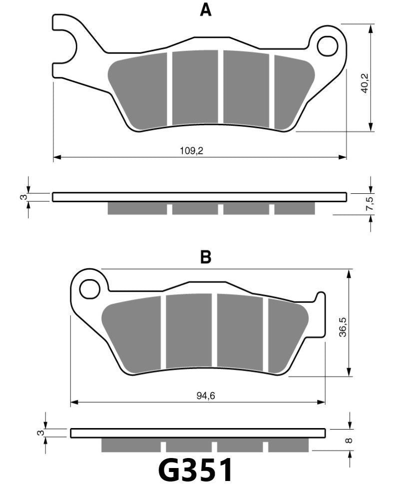 GOLDFREN BRAKE PAD G351