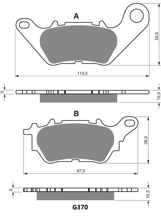 GOLDFREN BRAKE PAD G370