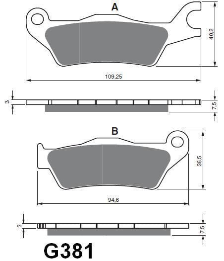 GOLDFREN BRAKE PAD G381
