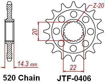 MOTRIX FRONT SPROCKET 95F-0406-16