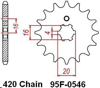 MOTRIX FRONT SPROCKET 95F-0546-14