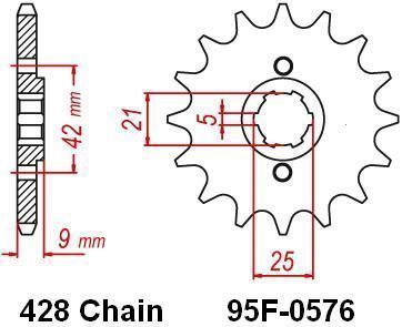 MOTRIX FRONT SPROCKET 95F-0576-19