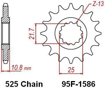 MOTRIX FRONT SPROCKET 95F-1586-16
