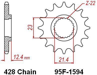 MOTRIX FRONT SPROCKET 95F-1594-15
