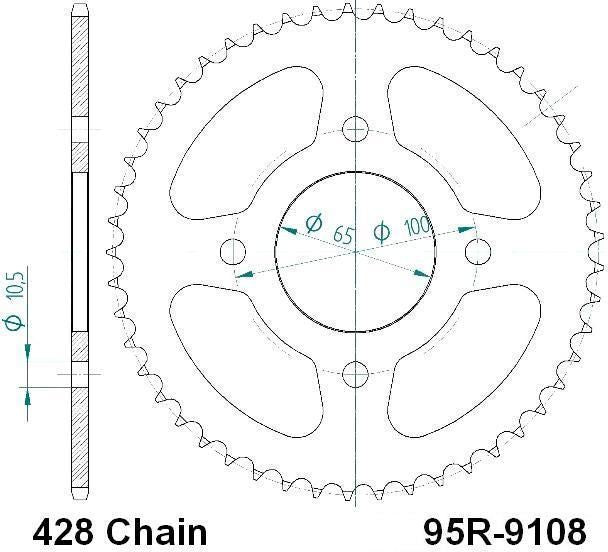 MOTRIX REAR SPROCKET 95R-0838