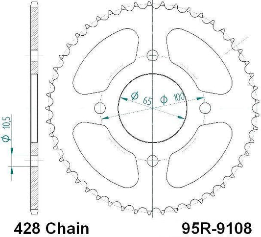 MOTRIX REAR SPROCKET 95R-0838