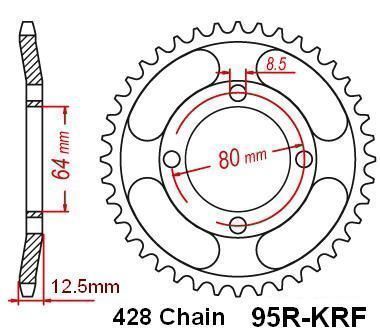 MOTRIX REAR SPOCKET 95R-KRF