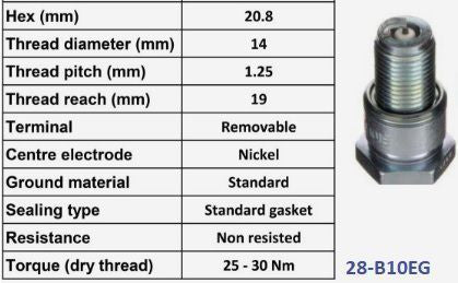 SPARK PLUG NGK B10EG